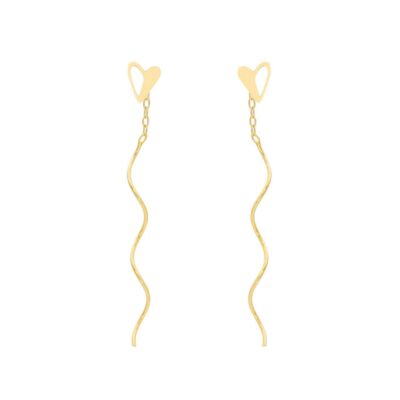 گوشواره طلا سلین قلب نیمه