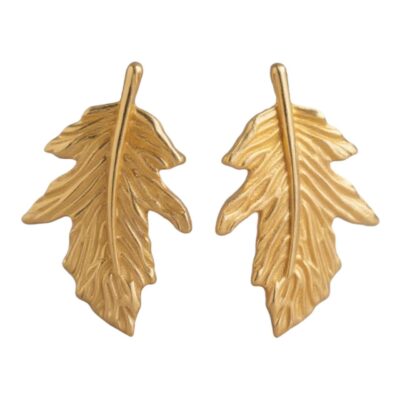 گوشواره طلا برگ پاییزی