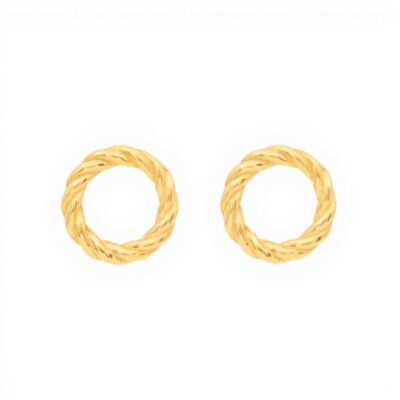 گوشواره طلا دایره تو خالی