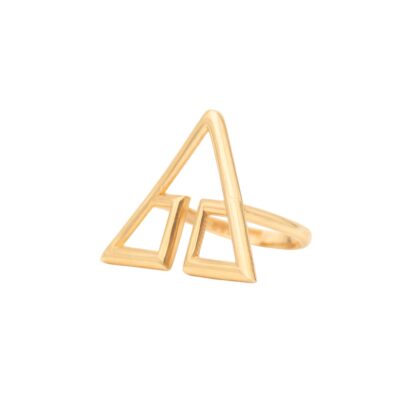 انگشتر طلا بامبوی مثلث