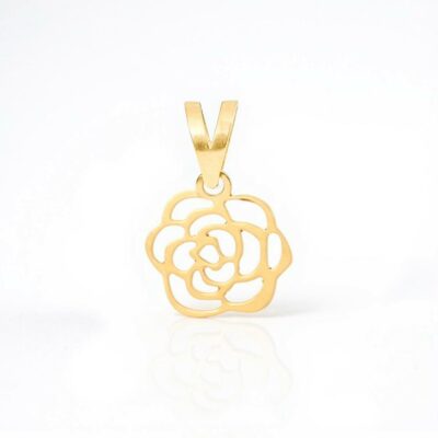 پلاک طلا گل سرخ