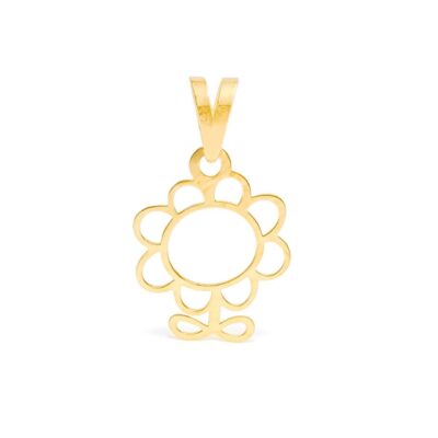 پلاک طلا بوته گل