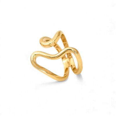 انگشتر طلا موج طلا