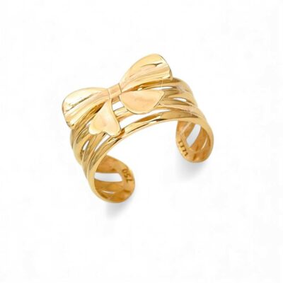 انگشتر طلا پاپیون دو لاین