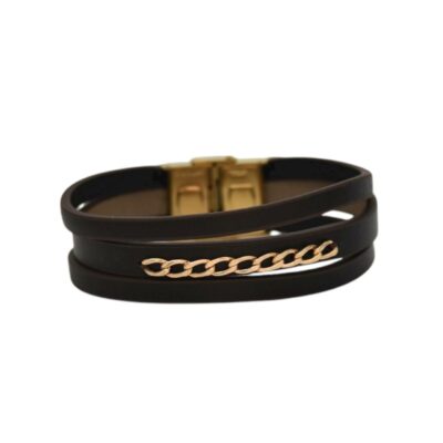 دستبند طلا مردانه کارتیر سه لاین