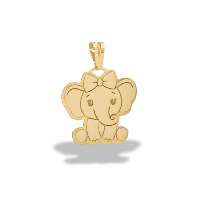 پلاک طلا بچه فیل