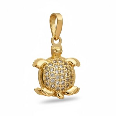 پلاک طلا لاکپشت سواروسکی