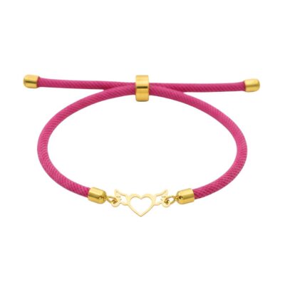 دستبند طلا قلب پرنده